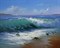 Изумрудная волна с чайками 0032