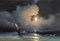 Буря на море лунной ночью 0090