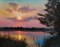 Картина "Рассвет на озере" - фото 7344